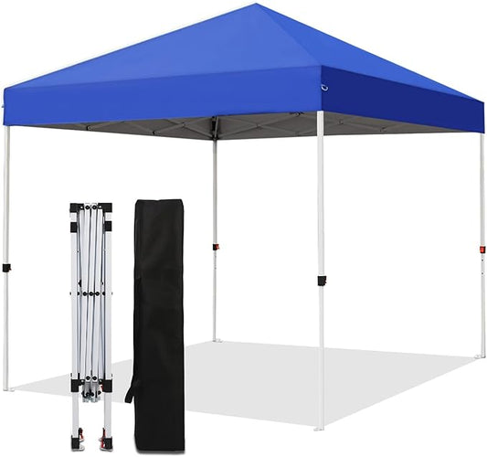 Northroad 8X8 FT Pop Up Canopy, Outdoor Instant Canopy Tent Slant Legs with Carrying Bag, Portable Gazebo Shelter for Wedding Party,Commercial Event,Patio,Garden,Beach -Blue