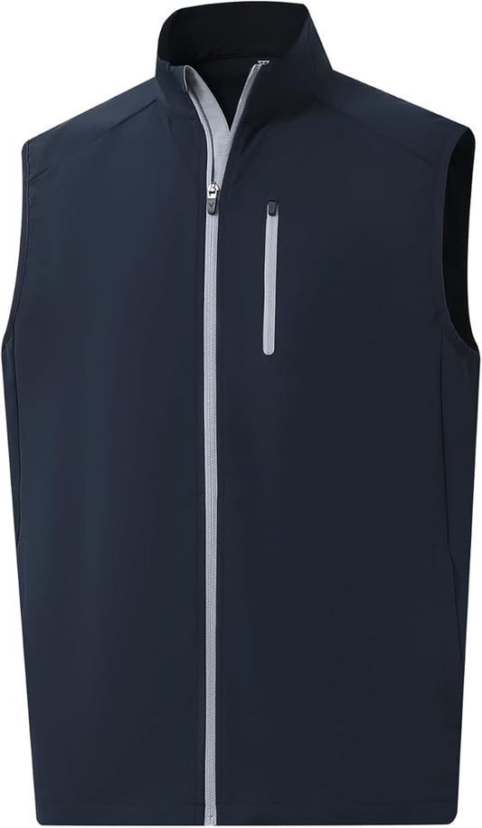 M MAELREG Mens Vests Outerwear Windproof Lightweight Softshell Vests Zip Pockets Sports Sleeveless Jacket Golf Vests for Men