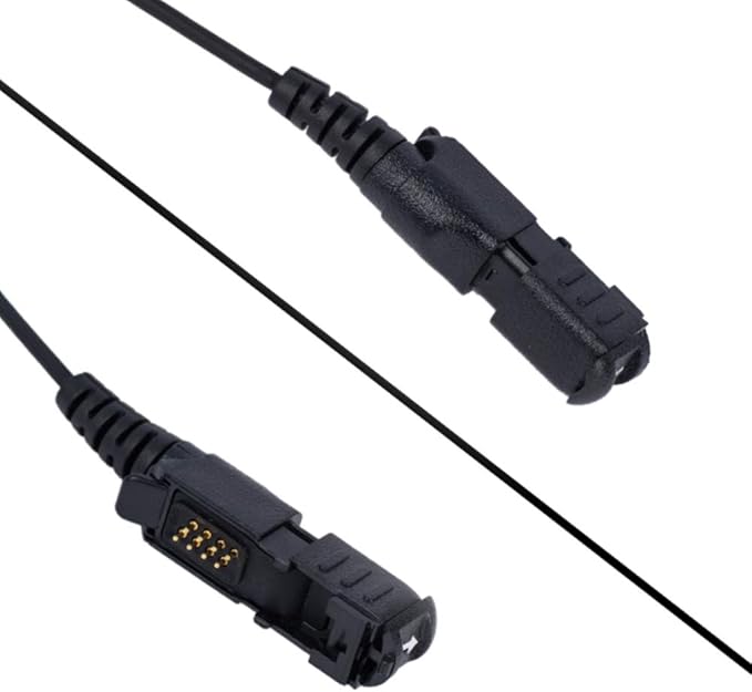 Xpr3500e Earpiece Headset with Mic PTT Compatible with Motorola Xpr3300e Xpr3500 Walkie Talkie 5 Pack 2 Way Radio G Shape Black