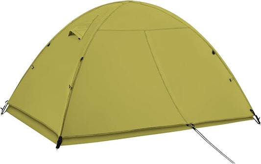 Double Layer Waterproof 2-Person Dome Tent – 4-Season Weather-Resistant Camping Tent for Rain and Wind Protection – Ultralight & Easy Setup Outdoor Gear