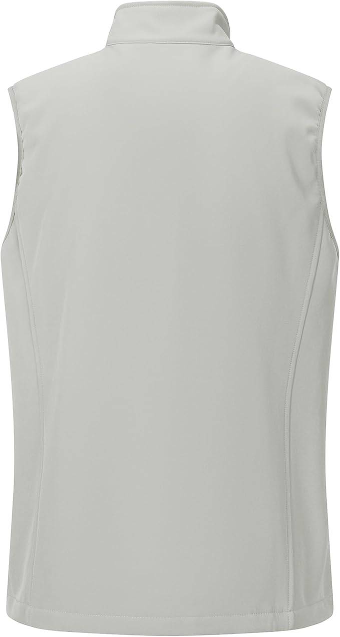 Outdoor Ventures Men's Running Vest Outerwear, Lightweight Windproof Fleece-Lined Softshell Sleeveless Jacket for Golf