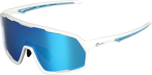 Polarized Sport Safety Sunglasses UV400 Protection & Lightweight Glasses for Men Women, Adjust for Cycling Running