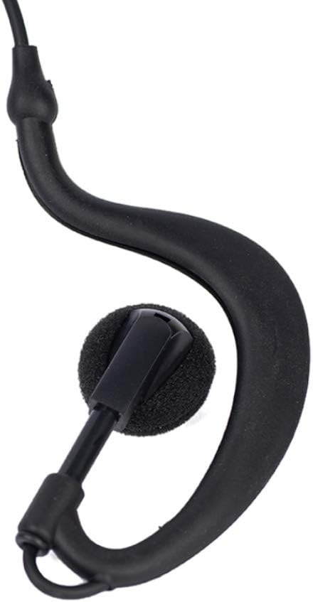 Xpr3500e Earpiece Headset with Mic PTT Compatible with Motorola Xpr3300e Xpr3500 Walkie Talkie 5 Pack 2 Way Radio G Shape Black