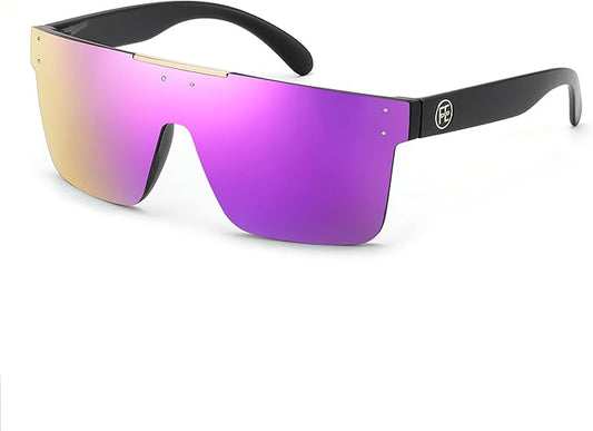 FEISEDY Men Sunglasses Polarized Oversized Square Flat Top Cycling Running Fishing Golf Hiking Sports B2990