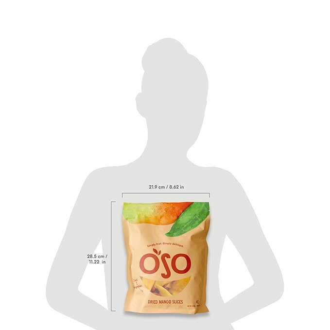 Oso Snacks Dried Mango Bundle | Big Bag + Snack Size (23oz + 1oz) | No Sugar Added | No Preservatives | 100% Fruit | No GMO | Simply Fruit. Simply Delicious.