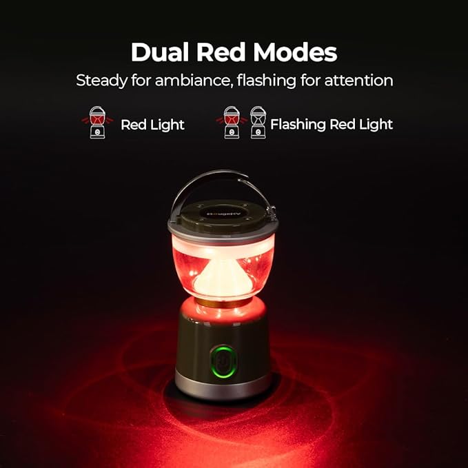 BougeRV AL07 Camping Light, Ambient Light, Rechargeable Camping Lantern, Electric Lamp, IPX5 Waterproof, Portable Light for Camping, Tent, Hiking, Power Outage, Adventure, Emergency Use Outdoor