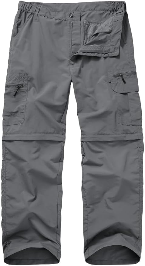 Fishing Hiking Pants for Men, Waterproof Convertible Quick Dry Pants for Wading, Lightweight Breathable
