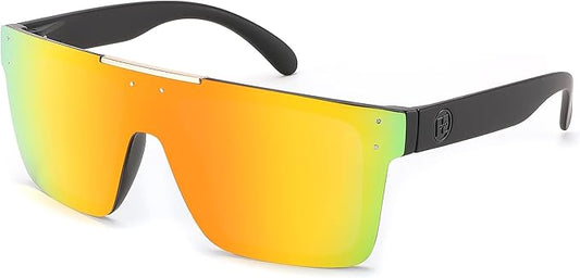 FEISEDY Men Sunglasses Polarized Oversized Square Flat Top Cycling Running Fishing Golf Hiking Sports B2990