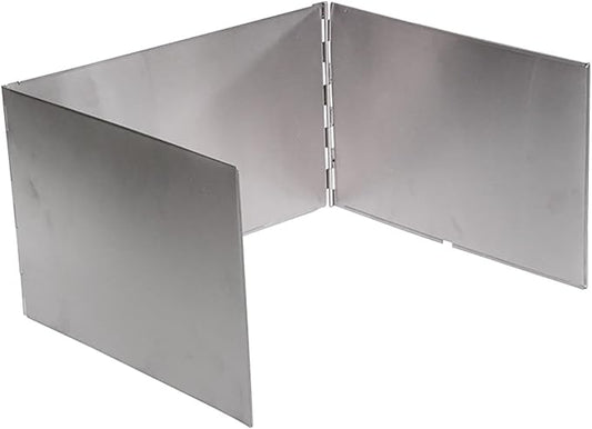 Mountain Customer Outdoor Cooking Gas Stove Head Wind Shield Card Gas Stove Head Wind Shield Portable Camping Stove, Small and Light Stainless Steel Folding tri-fold Board