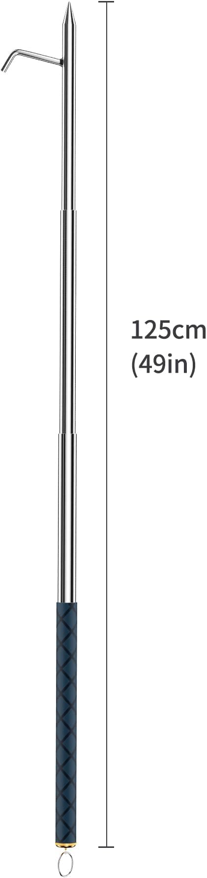 49 Inches Fire Poker for Fire Pit Outdoor, Extra Long Campfire Poker Blower, Stainless Steel Fireplace Tools Indoor