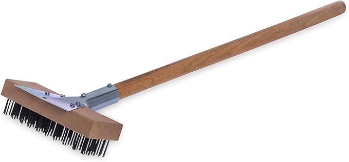 Carlisle FoodService Products Stainless Steel Double Broiler King Grill Brush with Handle, 48 Inches