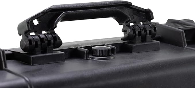 Waterproof Hard Case - Crushproof & Dustproof - Foam Protection - Pressure Equalization Valve - Portable Protective Storage Box for Travel, Hunting, Military, Tactical - 19-Inch (Black)