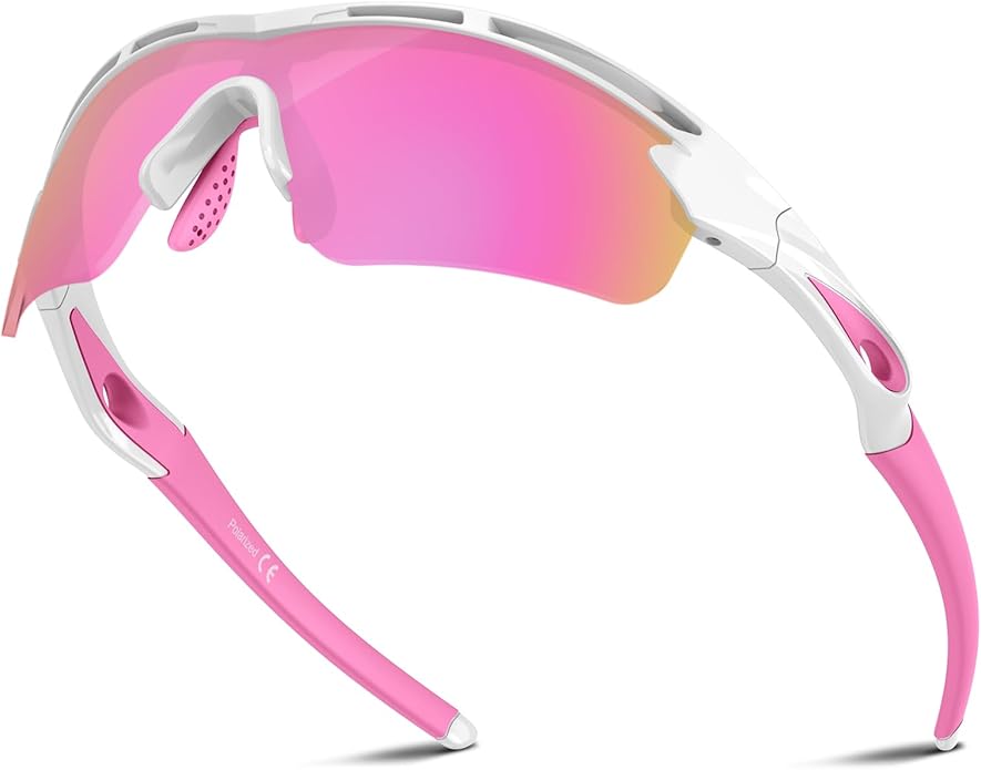 Rosemal Sports Sunglasses Polarized Cycling Sunglasses Running Driving Fishing Hiking for Men Women UV400 TAC TR90