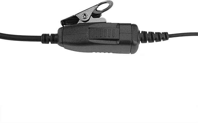 Translucent Acoustic Tube Earpiece PTT/Mic Compatible with Motorola Walkie Talkie (Compatible with SL300-C Style)