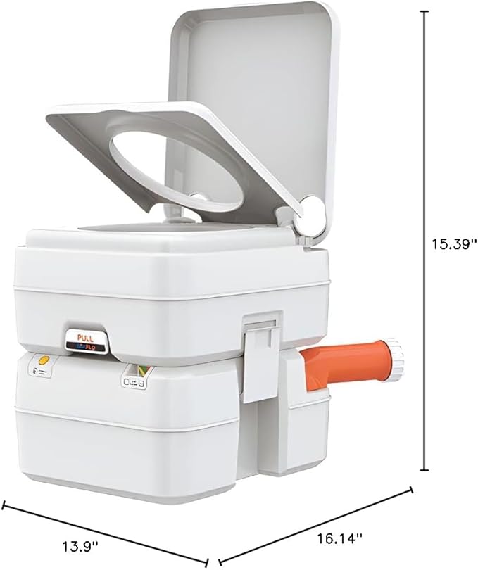 SEAFLO 5.3 Gal Multifunctional Portable Toilet | Large Capacity for Camping, RV, Boats, and More
