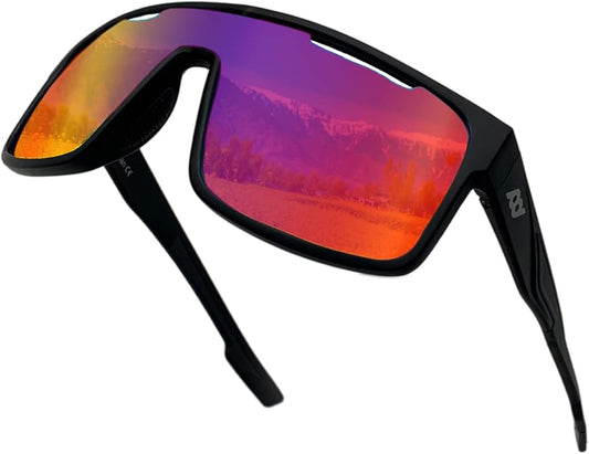 Outdoor Sports Polarized wrap around Cycling Sunglasses for Men & Women TR90 Frame UV Protection for fishing