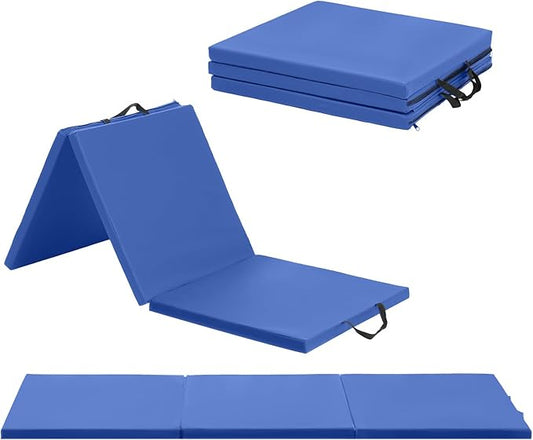 Gymnastics Mats Foldable Tumbling Mats Portable Gymnastics Exercise Mat 2'x6'/2.5'x6.4'/4'x6'/4'x8'/4'x10'/ Gymnastics Tumbling Mats Pad Home Exercise Panel Mat With Carrying Handles