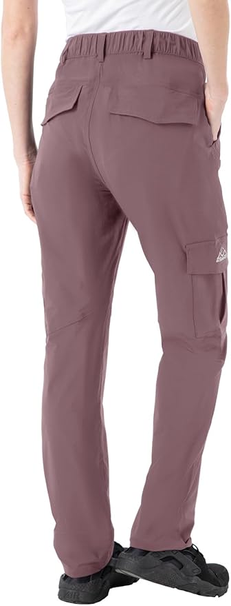 Rdruko Women's Hiking Cargo Pants Water-Resistant Quick Dry UPF 50+ Travel Camping Work Pants Zipper Pockets
