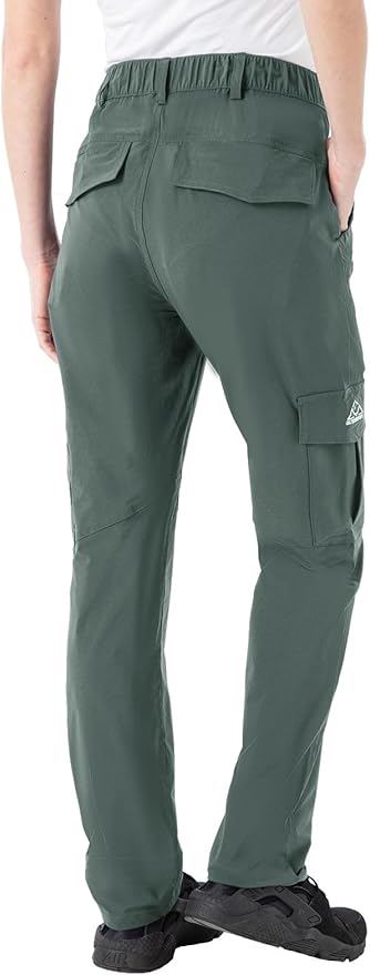 Rdruko Women's Hiking Cargo Pants Water-Resistant Quick Dry UPF 50+ Travel Camping Work Pants Zipper Pockets