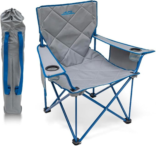 ALPS Mountaineering King Kong Camping Chairs for Adults with Mesh Cup Holders and Pockets, Built Durable and Reliable with Compact Foldable Steel Frame
