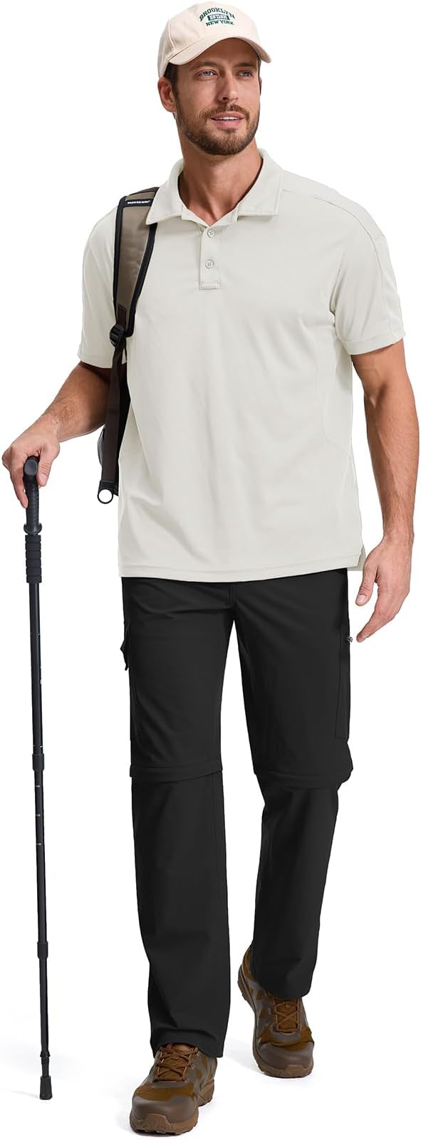 Fishing Hiking Pants for Men, Waterproof Convertible Quick Dry Pants for Wading, Lightweight Breathable