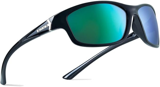 B.N.U.S Corning glass lenses polarized sunglasses for men and women UV400 Protection for Fishing Cycling Driving Italy made