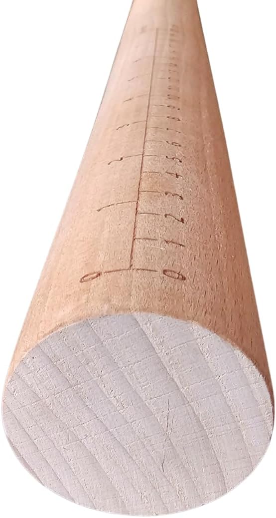 "Il Bastone" Beechwood Italian Style Rolling Pin by PastaVirtuoso, For Rolling Out Dough For Pasta, Bread, Baking, and More