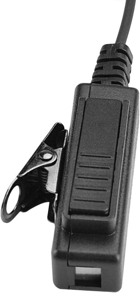 Translucent Acoustic Tube Earpiece PTT/Mic Compatible with Motorola Walkie Talkie (Compatible with SL300)