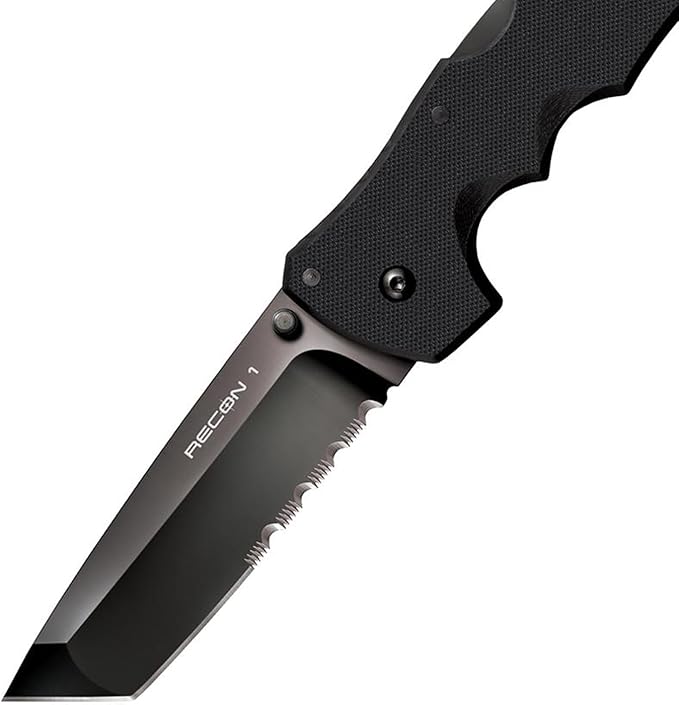 Cold Steel Recon 1 4" S35VN Razor-Sharp Blade 5.375" G-10 Handle Tactical Folding Knife w/Tri-Ad Lock, Ambidextrous Pocket/Belt Clip