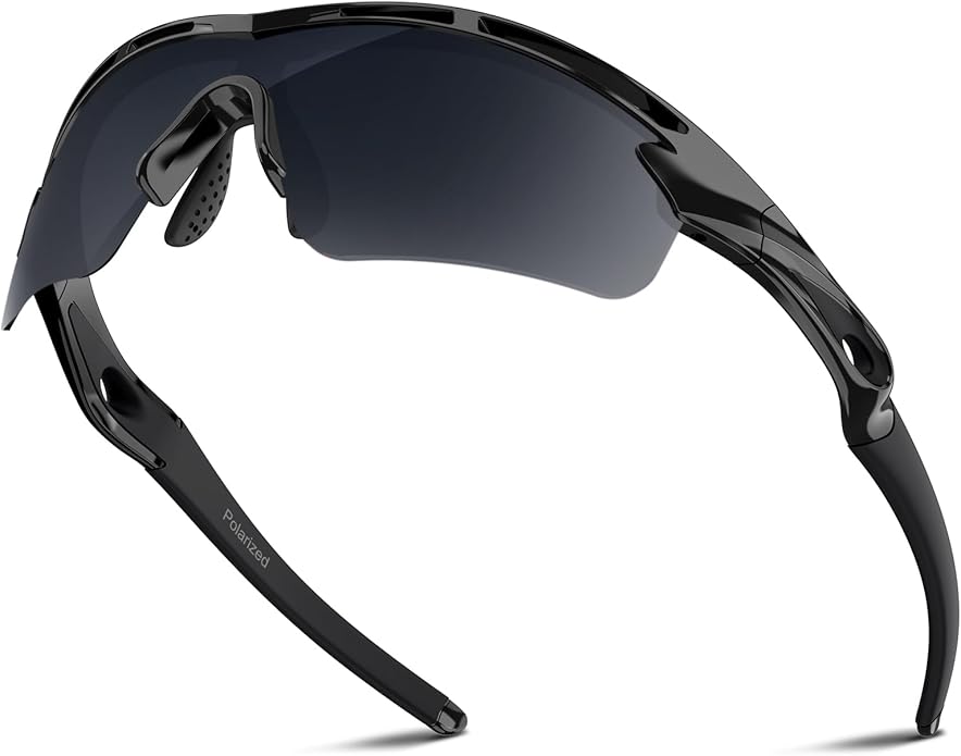 Rosemal Sports Sunglasses Polarized Cycling Sunglasses Running Driving Fishing Hiking for Men Women UV400 TAC TR90