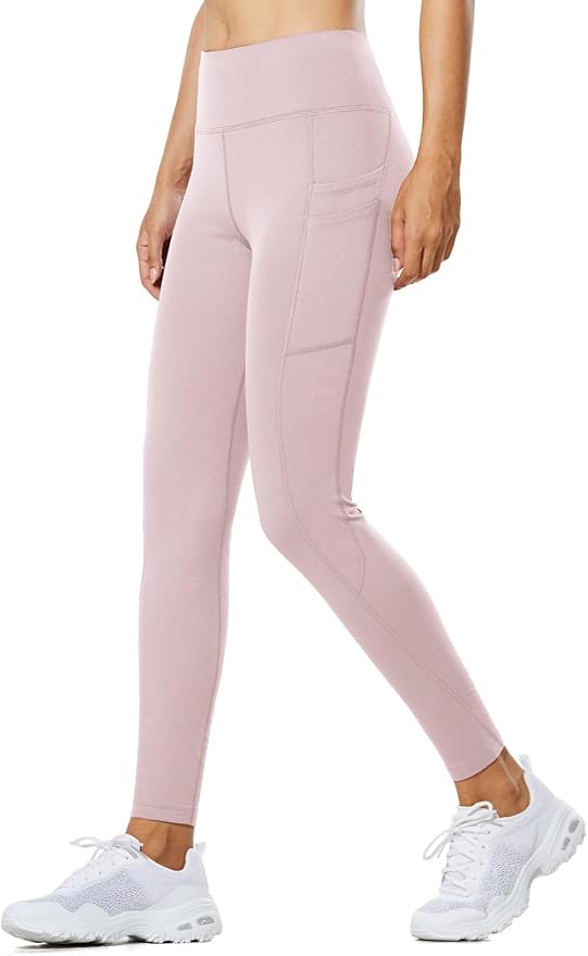 baleaf Women's Fleece Lined Leggings Water Resistant Thermal Winter Warm Tights High Waisted with Pockets Running Gear