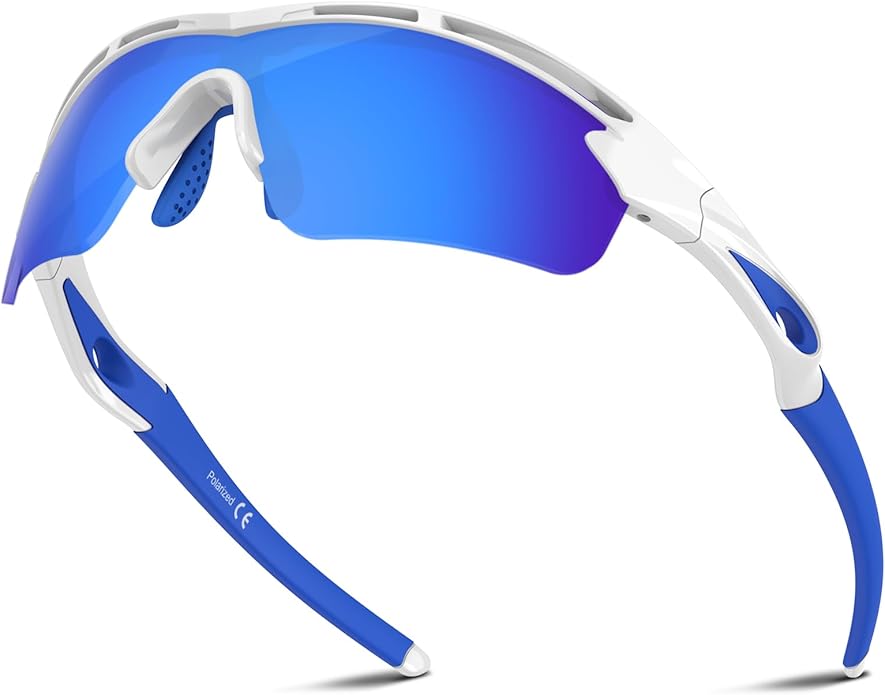 Rosemal Sports Sunglasses Polarized Cycling Sunglasses Running Driving Fishing Hiking for Men Women UV400 TAC TR90