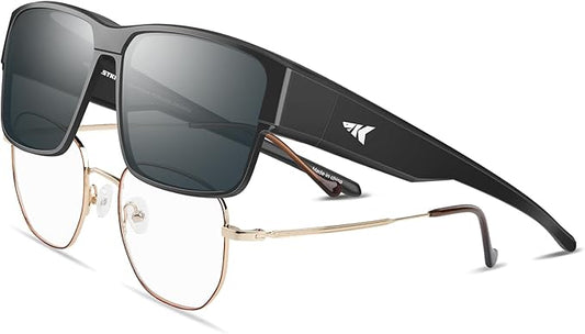 KastKing Molino Fit-Over Polarized Sunglasses,UV400 Protection Ultralight Wraparound Fishing Sports Sunglasses, TAC Lenses