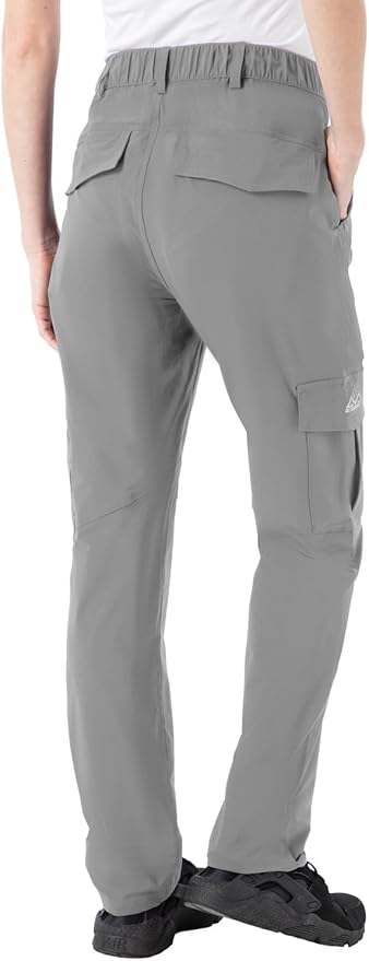 Rdruko Women's Hiking Cargo Pants Water-Resistant Quick Dry UPF 50+ Travel Camping Work Pants Zipper Pockets