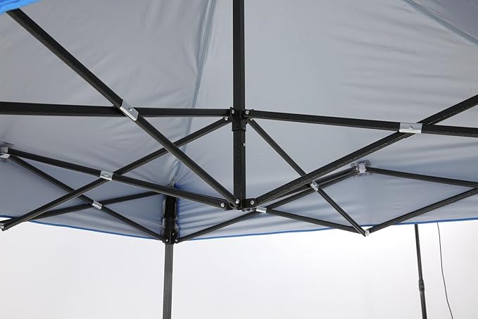 COBIZI 6.6x6.6 Pop Up Canopy Without Sidewall,Heavy Duty Canopy UPF 50+ All Season Wind Waterproof Commercial Outdoor Party Tents for Parties Canopy Gazebo with Storage Bag(6.6 x 6.6 ft Dark Blue)