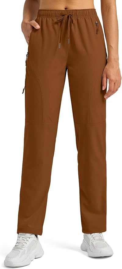 Willit Women's Hiking Pants Quick Dry Cargo Pants Lightweight Water Resistant Travel Golf Pockets Petite/Regular/Tall