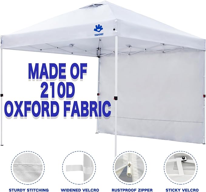 Instant Canopy Tent Sidewalls for 10x10 Pop Up Canopy Waterproof, 99% UV Protection, 3 Piece Sidewalls, Orange(3PCS Sidewall Only, Canopy Tent NOT Included)