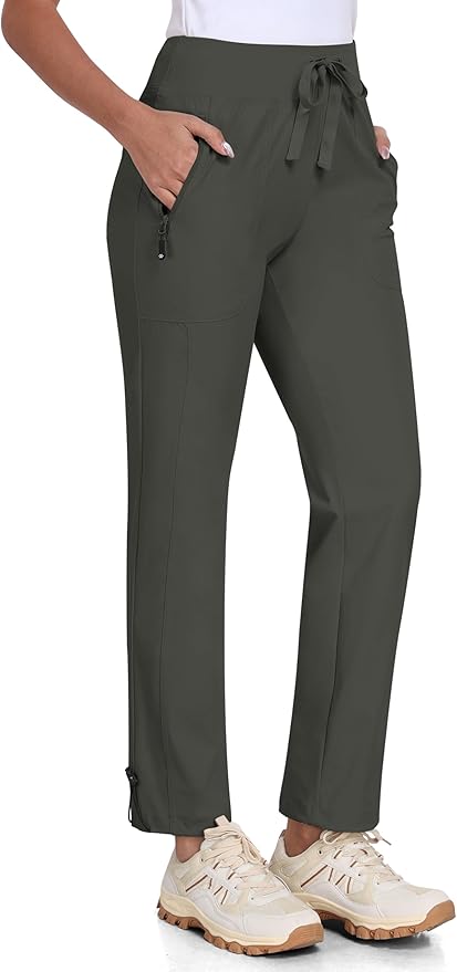 MoFiz Women's Hiking Pants Lightweight Outdoor Quick Dry Travel Joggers Water Resistant Athletic Pants Zipper Pockets