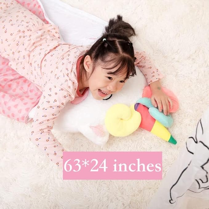 Sleeping Bag for Kids, Preschool Nap Mat, Toddler Sleeping Bag with Pillow for Daycare, Ages 3+, Large Size