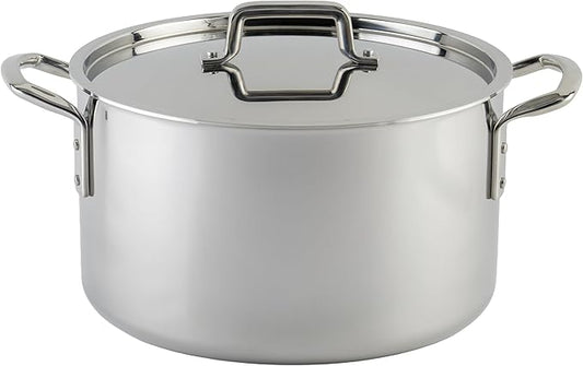 WINCO Tri-Ply Stock Pot, Silver