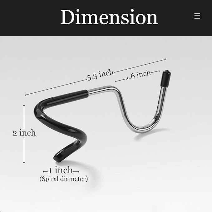 4PCs Garage Shelving Storage and Outdoor Camping Lantern Hooks, Non-Slip Bird Feeder and Kitchen Shelving Pole Hooks