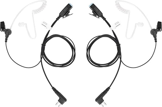 CP200 Surveillance Earpiece Headset Compatible with M0torola XU2600 CLS1110 CLS1413 CP200D RMU2040 RDU4100 Walkie Talkie with Mic PTT (2 Packs)