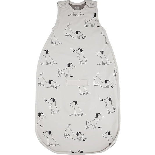 Woolino 4 Season Sleep Sack - Ultimate Merino Wool Sleeping Bag - Two-Way Zipper Adjustable Universal Size Sleep Sack for Baby (2-24 Months) - Puppy