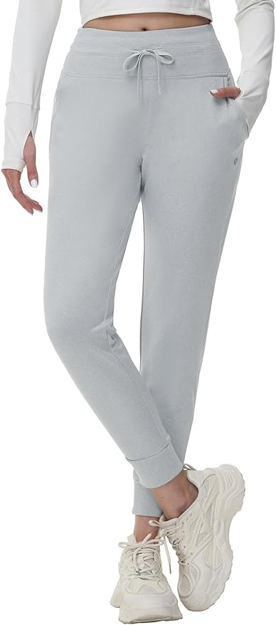 baleaf Women's Fleece Lined Pants Water-Resistant Sweatpants Winter Thermal Ski Hiking Running Joggers