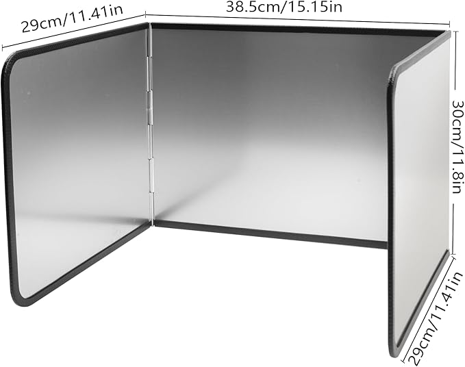 Splatter Guard for Frying Non-Stick 3 Sided Foldable Grease Splatter Screen Stainless Steel Backsplash Anti Splatter Shield Guard for Stove Screen Protector for Frying Stove Top Wall Easy to Clean M