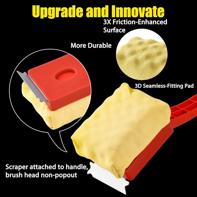 Grill Brush Bristle Free,Steam Cleaning Grill Brush - Safe for All Grill Types,Replaceable Head Barbecue Grill Cleaning Brush