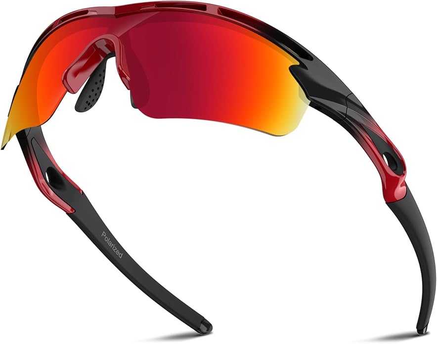 Rosemal Sports Sunglasses Polarized Cycling Sunglasses Running Driving Fishing Hiking for Men Women UV400 TAC TR90