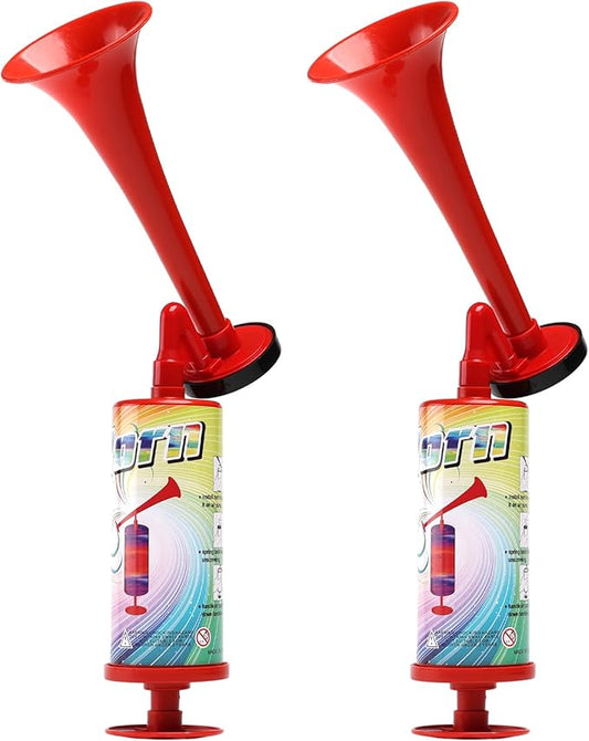 FARBIN Air Horn For Boating & Safety Dog Air Horn Bear Horn For Hiking Air Horns Loud for Safety Airhorns Horn Graduation Sports Events Party(Large ABS handheld horn 2PCS)