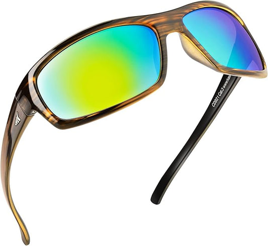 KastKing Kateel Polarized Sport Sunglasses for Men and Women, Ideal for Driving Fishing Cycling and Running,UV Protection