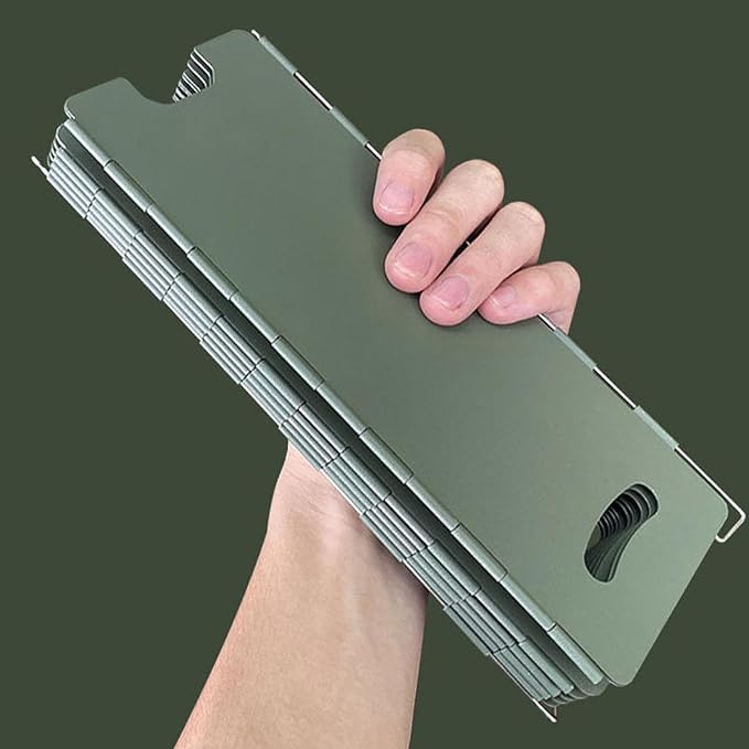 Camping Burner Windscreen Wind Blocker with Carrying Bag Folding Cooker Wind Screen Burner Windshield for Camping Backpacking